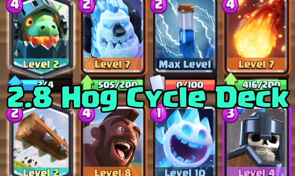 One of the best Clash Royale decks is the Hog Cycle deck.